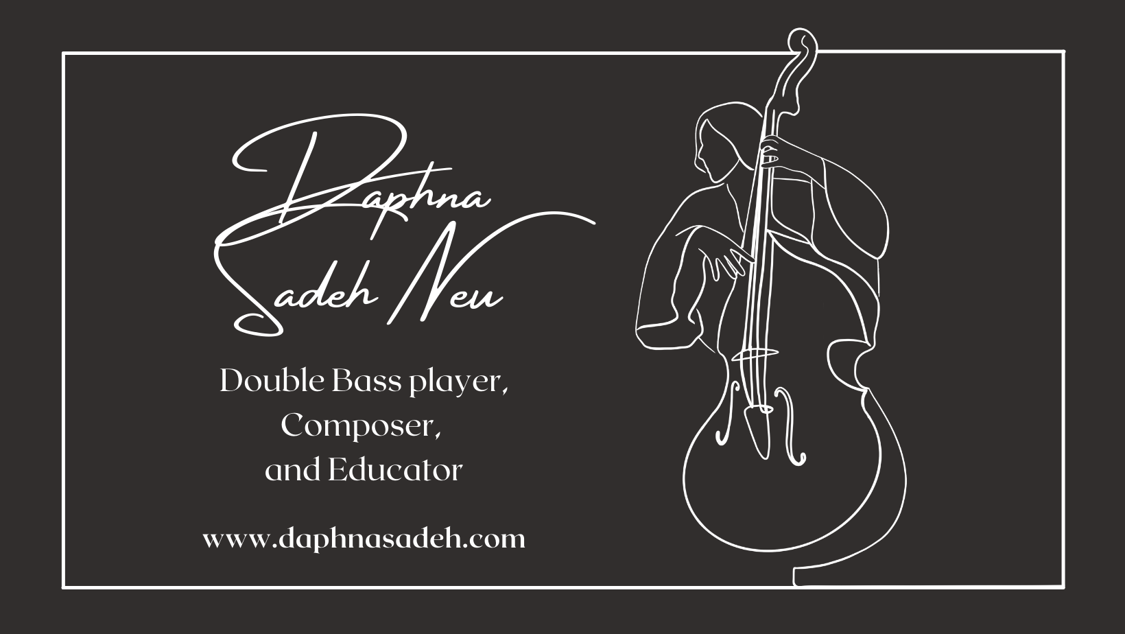 Daphne Sadeh-Neu Double Bassist Contact Card